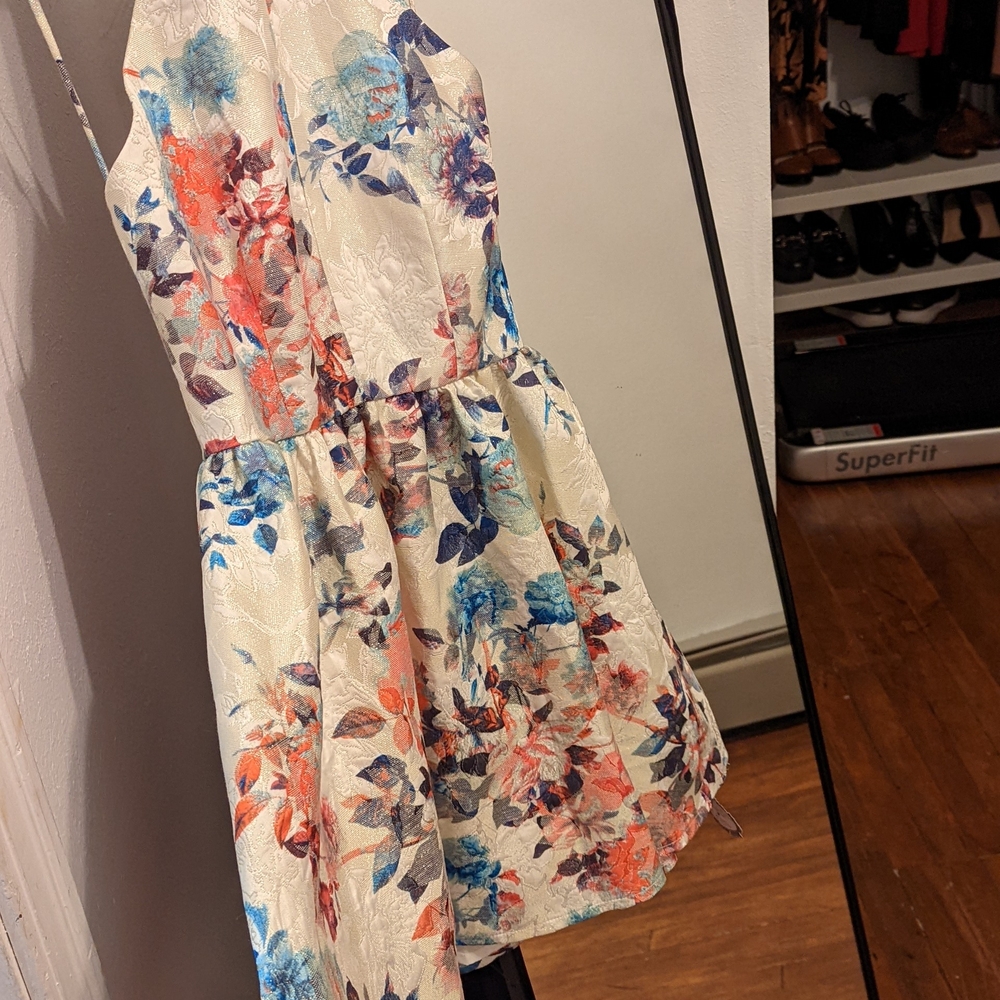 Designer Floral Backless Dress - Picture 9 of 16
